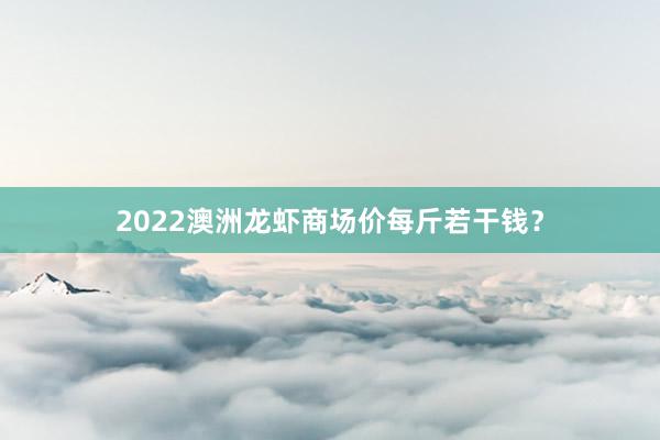 2022澳洲龙虾商场价每斤若干钱？